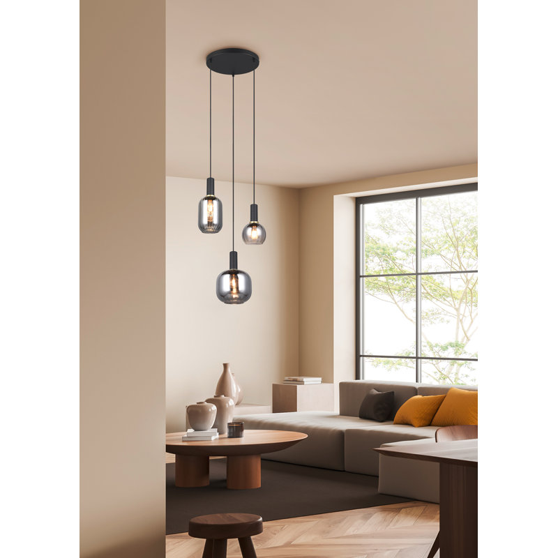Aiyet pendant light, Transparent, Black