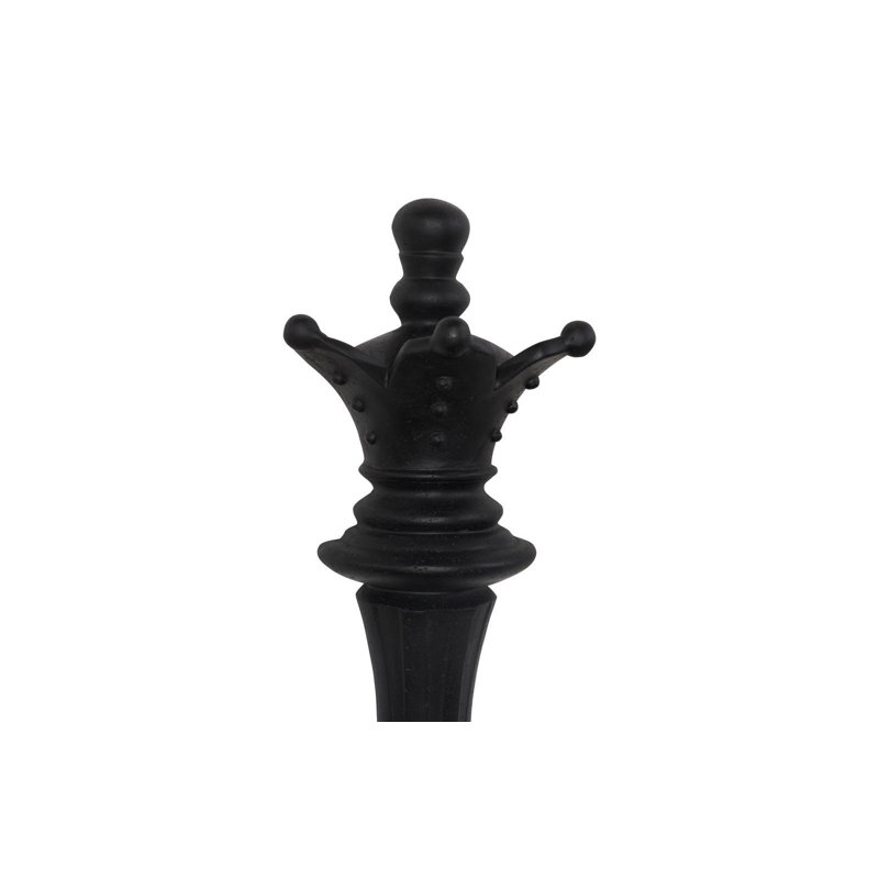 Queen Chess Wall Decor, Cast Stone Black