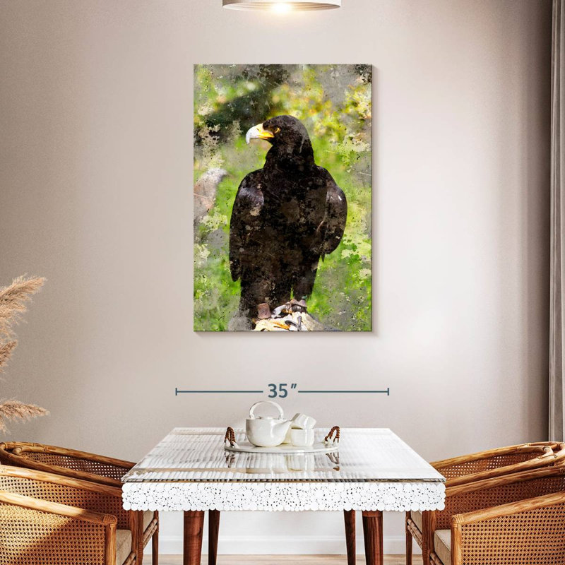 Brampt Majestic Black Eagle, 45" H x 30" W