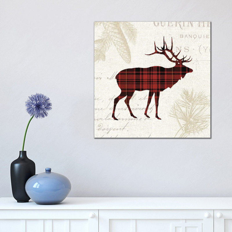Plaid Lodge III by Wild Apple Portfolio - Wrapped Canvas Print, 45.72 cm H x 45.72 cm W x 1.91 cm D