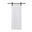 Porte de grange blanche coulissante en panneaux de fibres à densité moyenne 3/4 po 42 po x 84 po-125103011