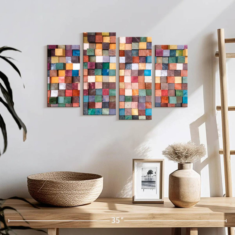 Avery Stacked Wooden Blocks, 42" H x 68" W