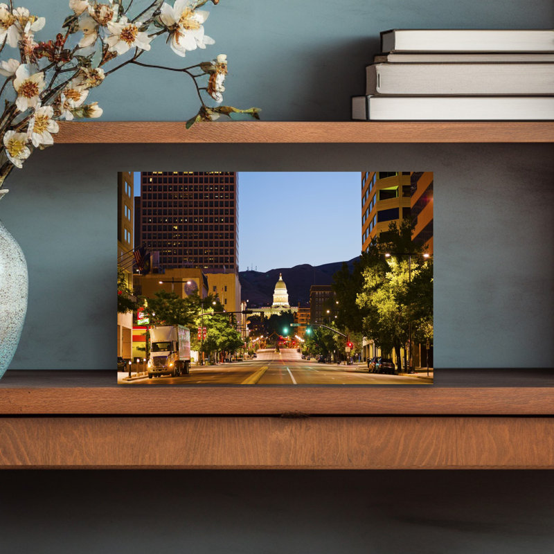 City View With Utah State Capitol Building In The Background Salt Lake City Utah USA by Scott M. Tansey - Wrapped Canvas Print