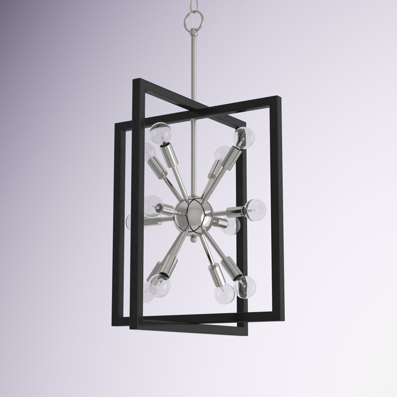 Lustre sphérique spoutnik 12 lumières Julien, argent