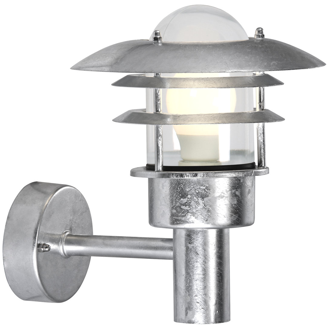 Nordlux Unisex Silver Lønstrup Outdoor Wall Light Galv Steel Garden E27 Ip44 Mains - Image 5