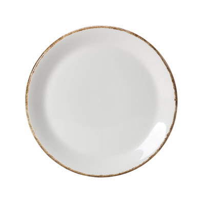 Assiette coupée brun brun