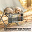 Outsunny Portable Camping Chair for Adults Heavy Duty Camp Seat Khaki