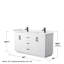 Ensemble de meuble-lavabo double 60 po avec plateau en marbre de culture Miranda-97930421-97930422-97930423
