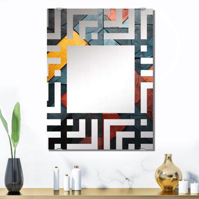 Petton - Grand miroir mural en marbre abstrait MIR137198