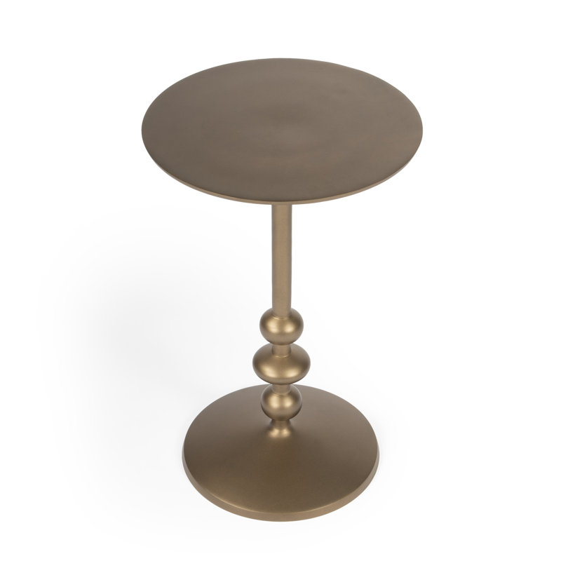 Table de bout en aluminium Aubrilyn, Or