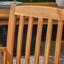 Chaise de patio en acacia avec coussin-1686908376