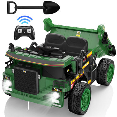 24v Powered Ride On Dump Truck With Eva Tires, Remote Control