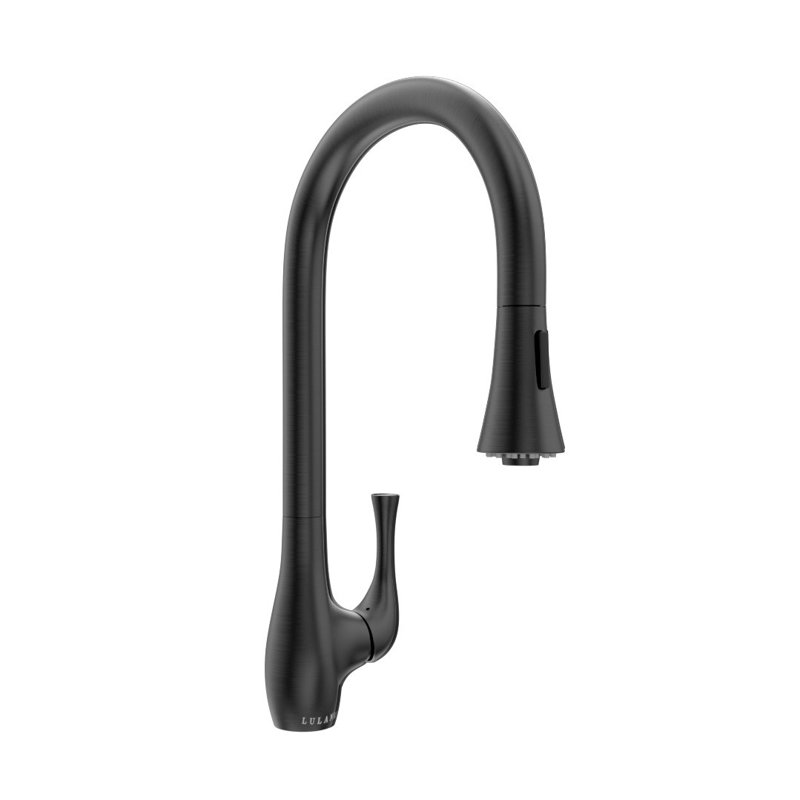 Lulani Yasawa Pull Down Single Handle Kitchen Faucet, Gun Metal