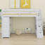 Lit mezzanine avec tiroirs de rangement et escaliers, lit mezzanine en bois avec tablettes-1975148671