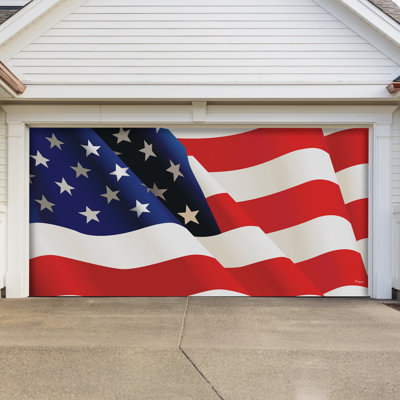 American Flag Garage Door Mural