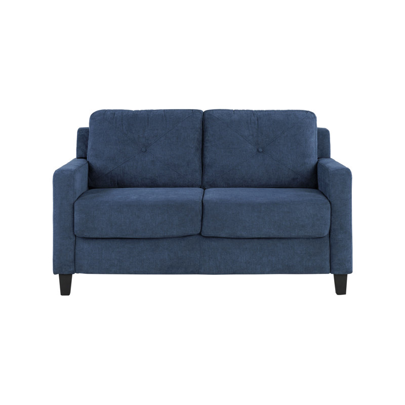 Causeuse 2 places en chenille bleu marine