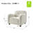 Berken 35'' Wide Lamb Wool Upholstered Teddy Armchair with Solid Wood Legs-257740647