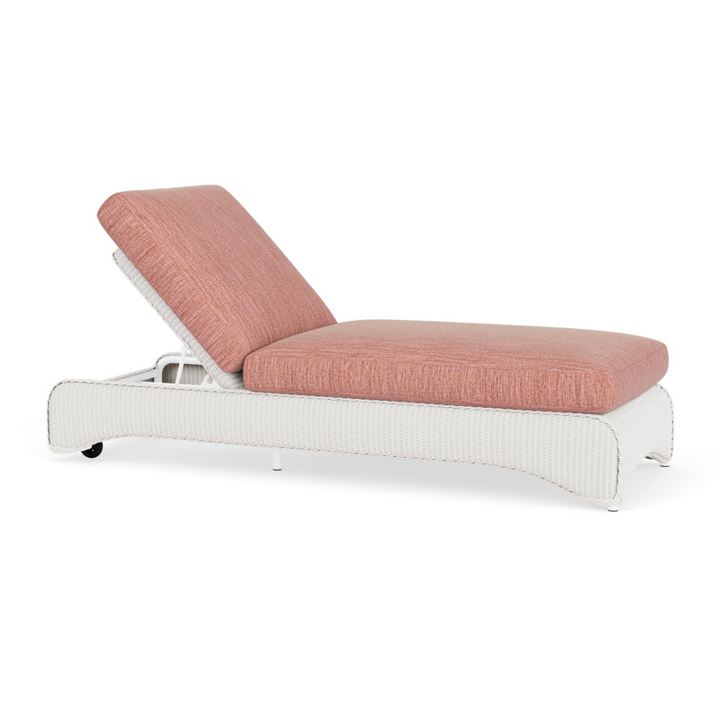 Loom Outdoor Chaise Lounge, White, Friendly Carnival