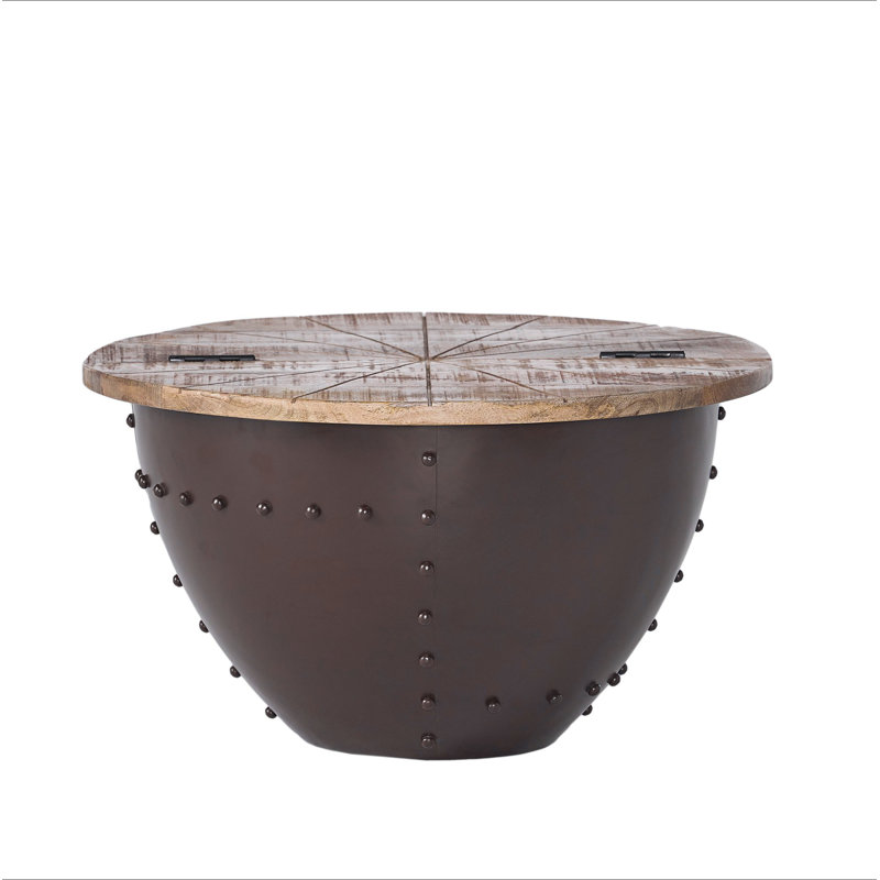 Table basse en bois et fer