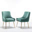 Chaise d'appoint en velours capitonné de 22 po Baudel-957097254