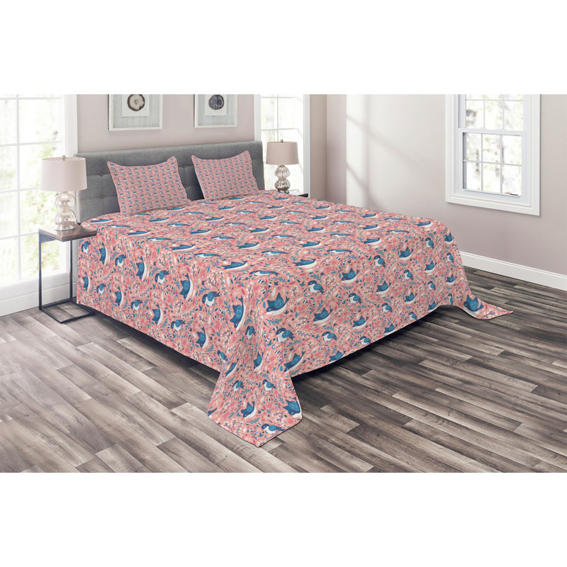 Farmhouse / Country Polyester Coverlet, Queen Bedspread + 2 Shams
