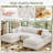 3 Seater Cloud Couch Oversized Modular Sectional Sofa, Comfy Down Filled Wide & Deep Seat Couches For Living Room, Upholstered Sectionals Sleeper Sofa, Detachable & Washable Sofa Covers-433896164-404243195-404243188