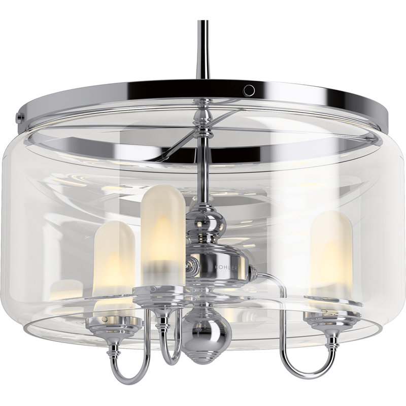 Artifacts® 3 - Light Lantern Drum Chandelier, Polished Chrome
