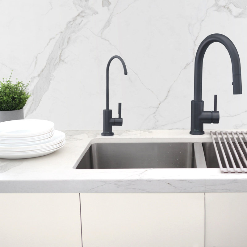 Modern Faucet Stylish Lodi One-Handle Cold Water Tap Faucet, Matte Black