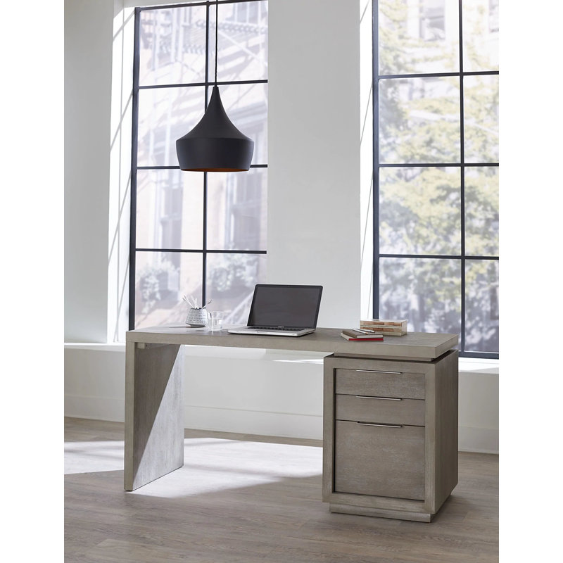 Bureau moderne à 3 tiroirs Solstice, Blanc