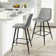 Seidman 26" Upholstered Low Back Counter Stool