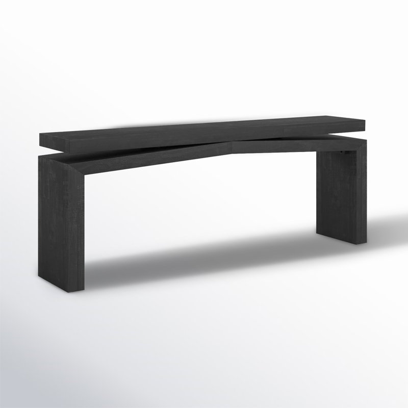 Matthes Console Table, 30.75" H x 78.75" W x 15" D, Aged Black Pine