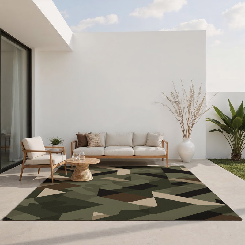 Fragment Peak Indoor And Outdoor Area Rug, Rectangle 1'6" x 2'6"