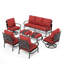 Ensemble de conversation pour patio à 9 places Tapasi avec chaises longues pivotantes et table de foyer optionnelle-101782686-97317294