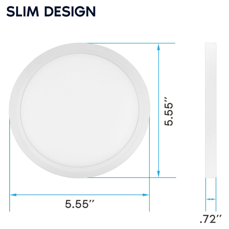 Aum LED Flush Mount, White