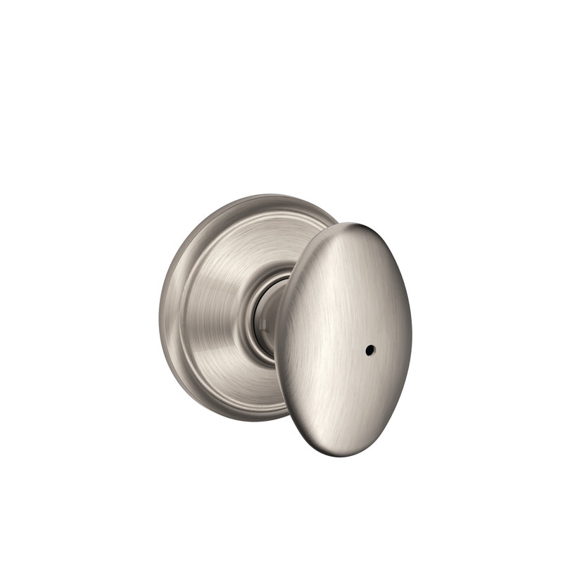 Siena Bed and Bath Lock Knob, Satin Chrome