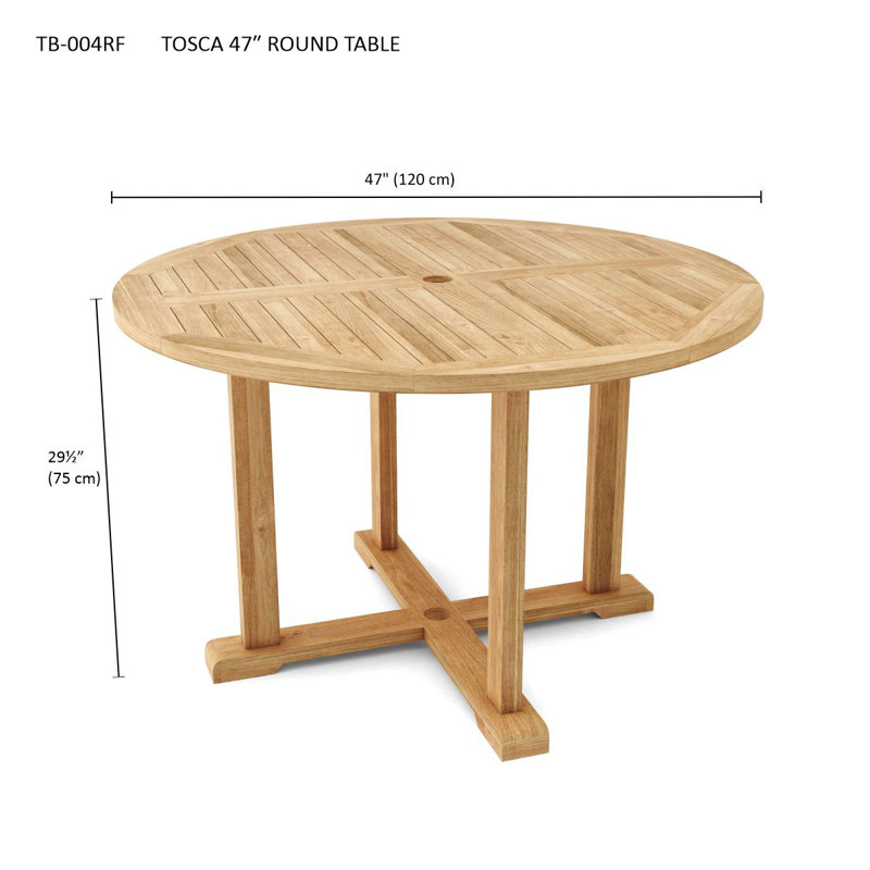 TABLE RONDE TOSCA 47 ", Naturel, H 29 po x l 47 po x L 47 po