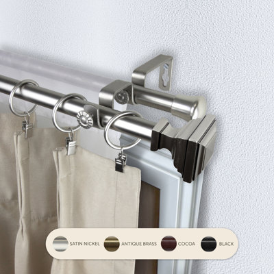 Steel Adjustable Double Curtain Rod