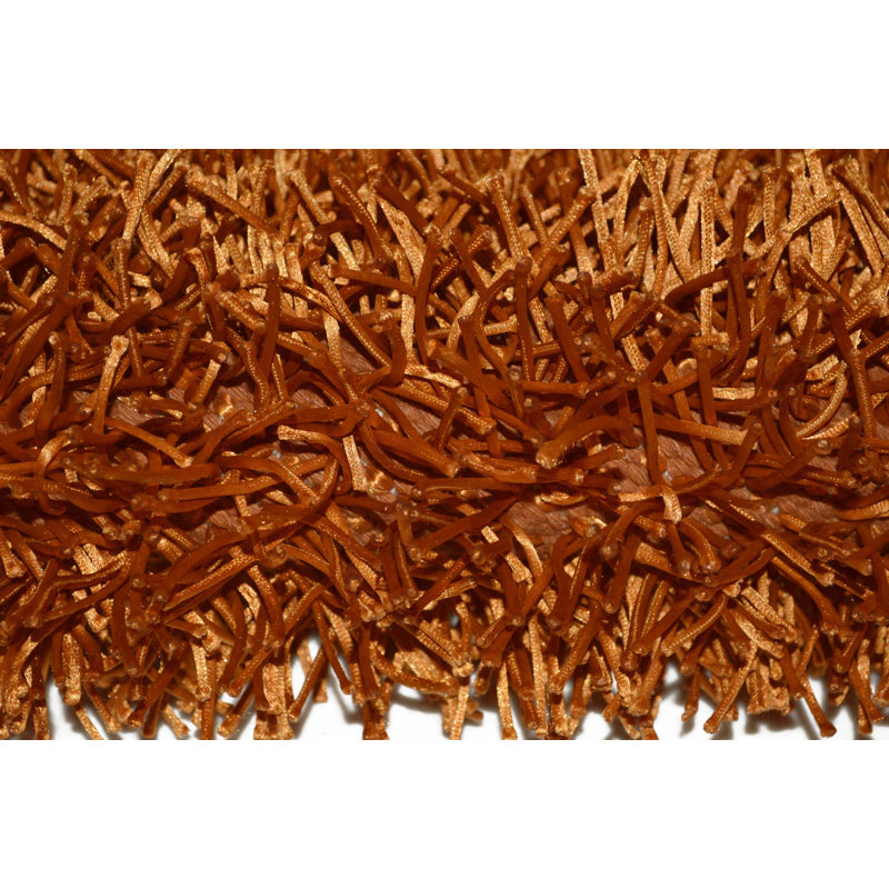 Sikim Solid Colour Hand Woven Shag Area Rug, Rectangle 90 x 160cm