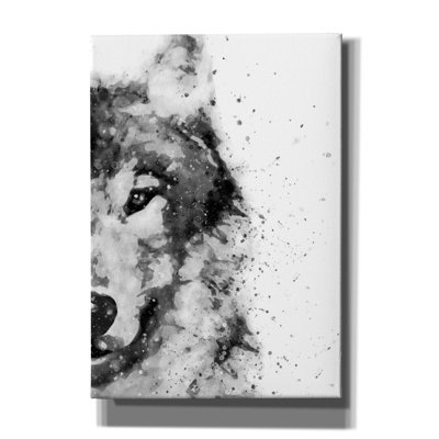Toile épique Graffiti «Wolf At Attention» par Brandon Wong, 18 po x 26 po