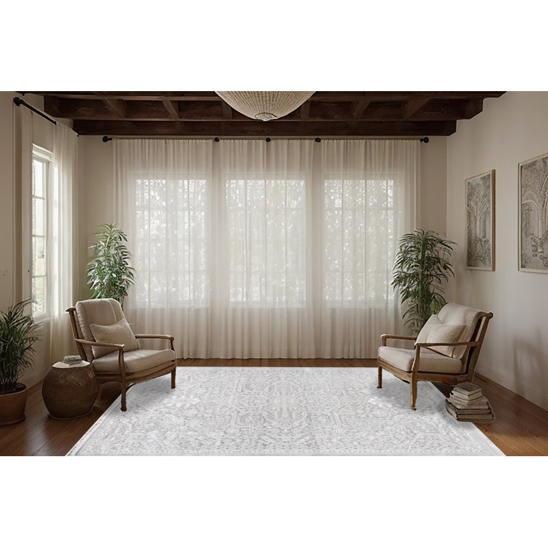 Clarissa 6.7X9 19903-890 BEIGE/GREY, Rectangle 6'7" x 9'