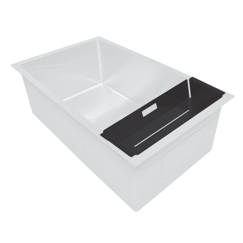 Whitehaus Collection Stainless Steel Colander, Matte Black