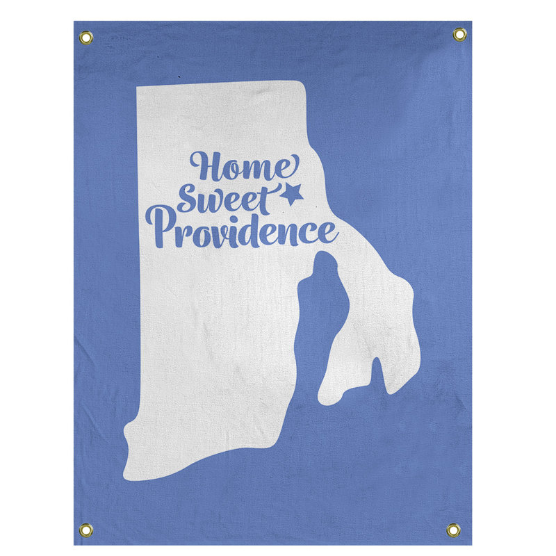 Tapisserie murale rhode island providence, H 36 po x l 26 po, Bleu