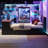 Twin Size Wood Daybed with Twin Size Trundle,Desk,LED light and USB-129865447