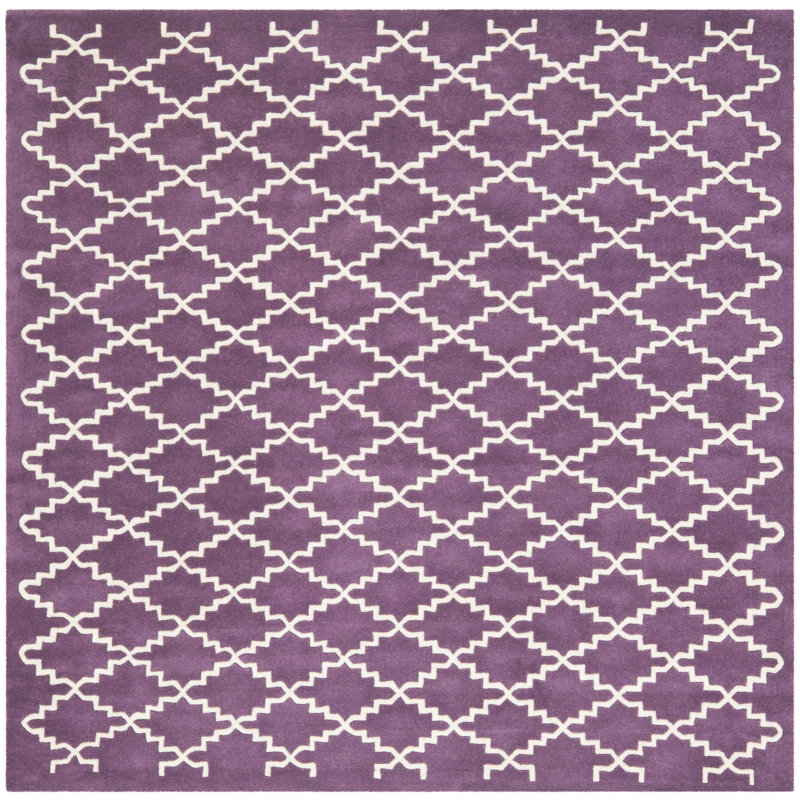 Chatham Hand Tufted Wool Geometric Rug, Square 7'