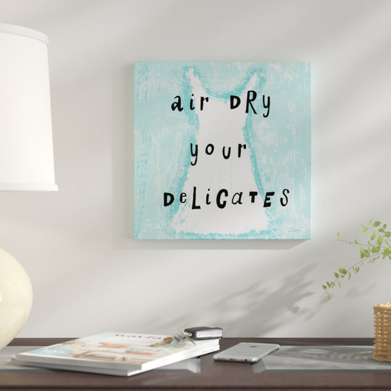 «Laundry Rules VI», art textuel sur toile, H 18 po x l 18 po x P 1,5 po, Pas de tapis, Toile tendue