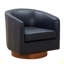 Chaise pivotante en cuir et cuir Tessa-1572726436