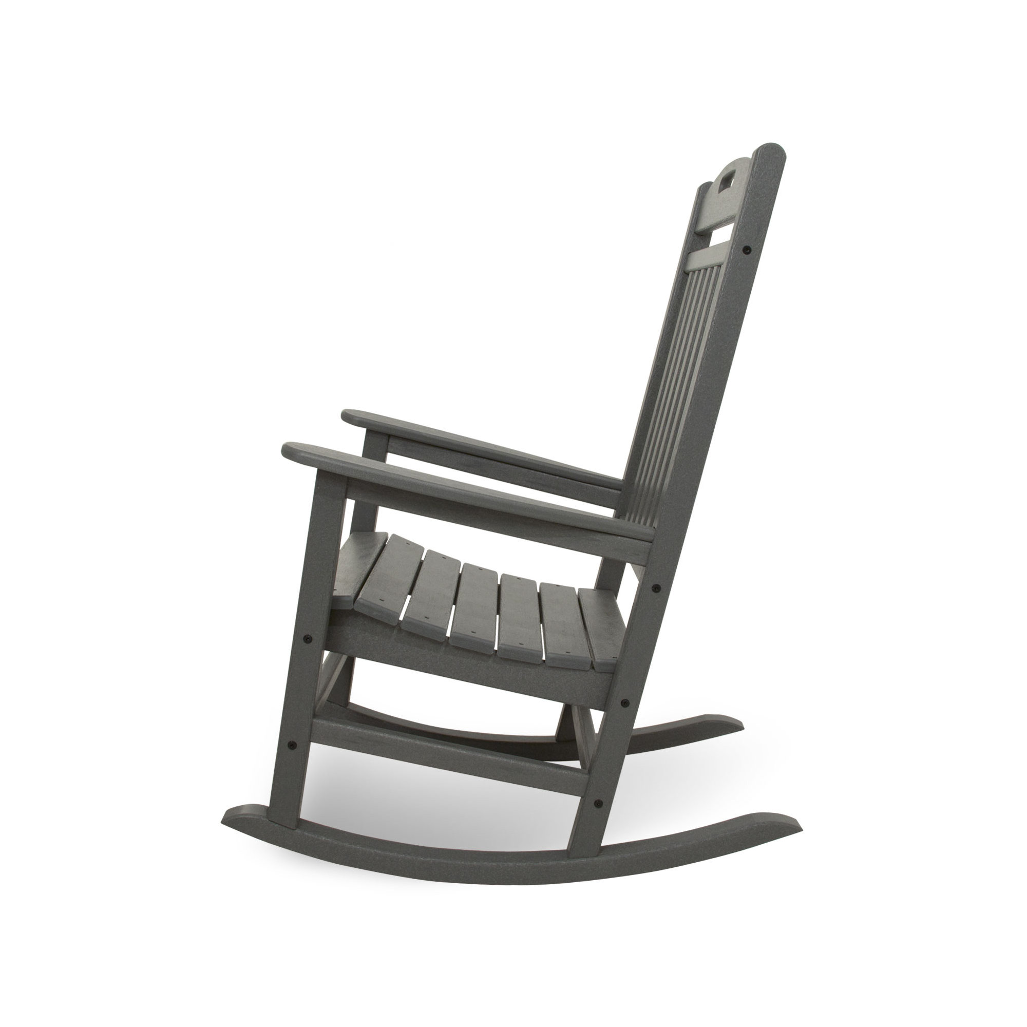 POLYWOOD Yacht Club Rocking Chair, Gray