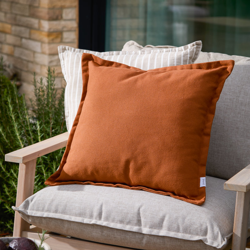 Holmfirth Indoor / Outdoor Square Throw Pillow Cover, Orange