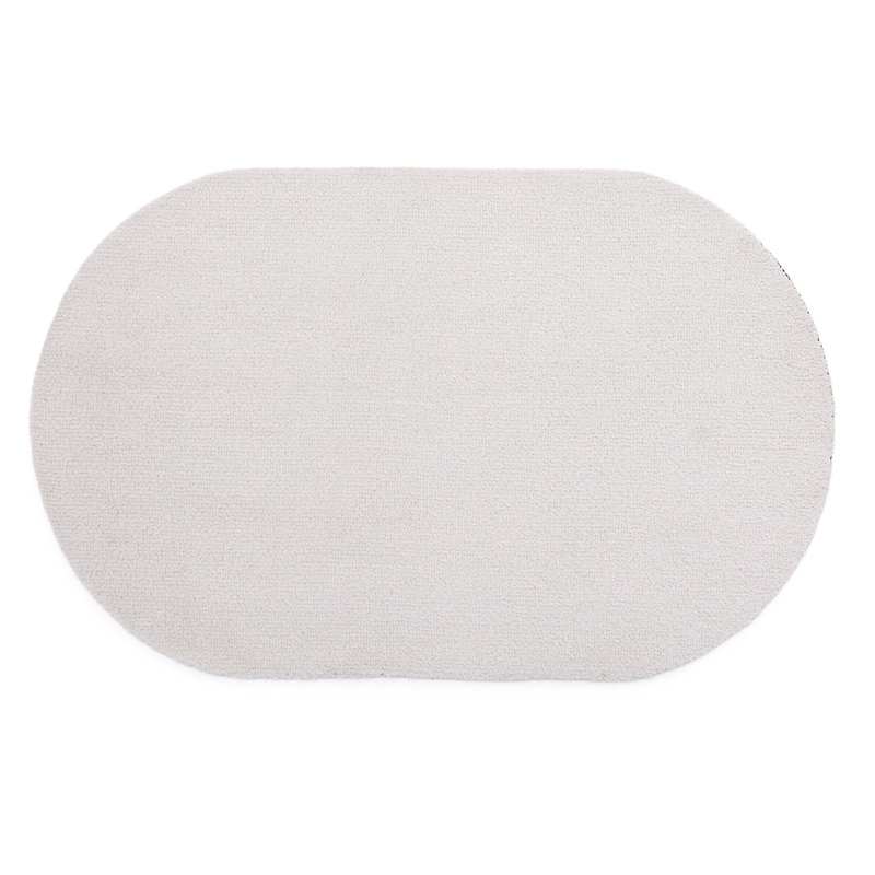 My Mat Soft Bathroom Oval bath mat, Ivory
