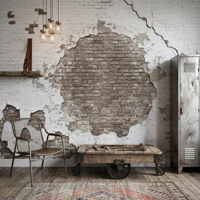 Brick Wall Wallpaper Exposed Brick Distressed Plaster Wall Mural